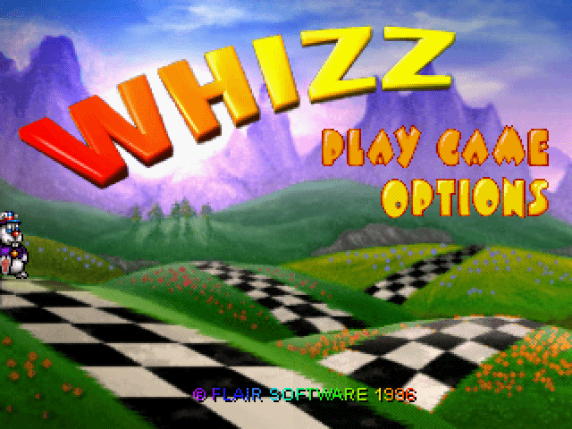 Whizz title screen for Playstation